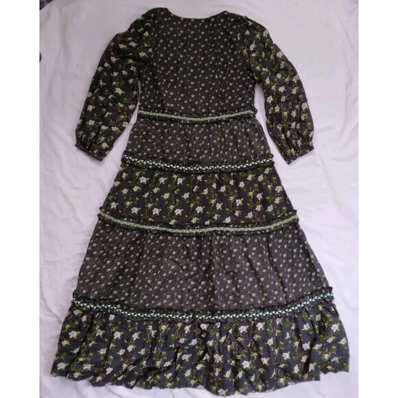 ANTHROPOLOGIE Karoline Tiered Floral Maxi Dress Boho Cottagecore Womens Size 8 - Picture 10 of 14